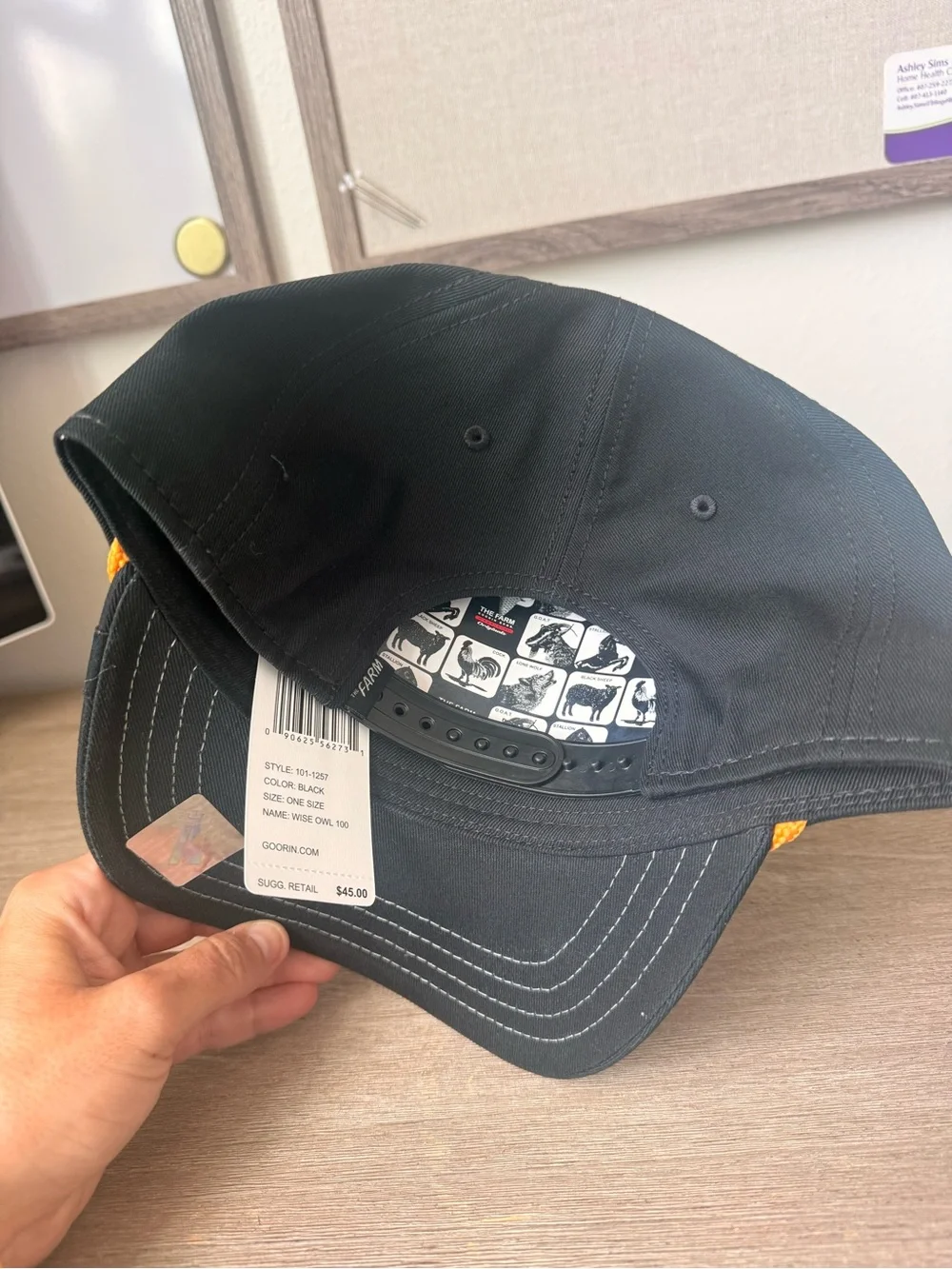 Goorin Bros Animal Farm Trucker Baseball Snapback Hat Cap Wise Ass Owl Black